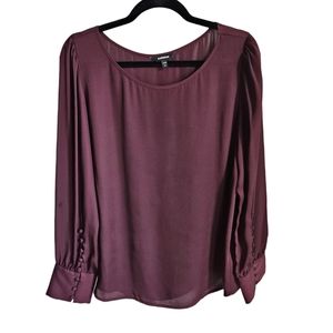 Express Burgundy Blouse L